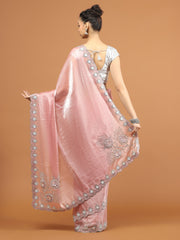 Stone Work Art Chiffon Saree