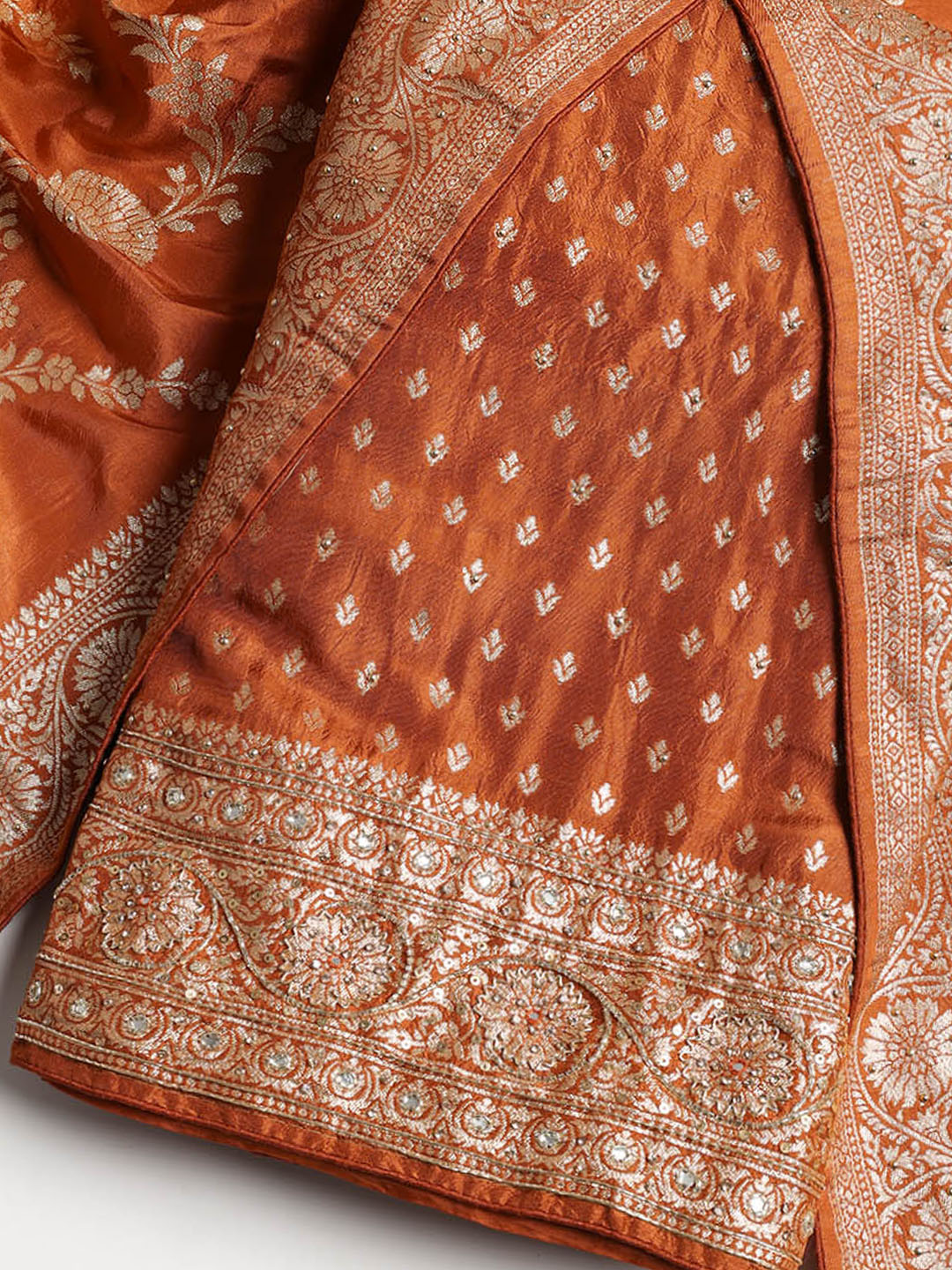 Banarasi Art Silk Unstitched Suit With Dupatta