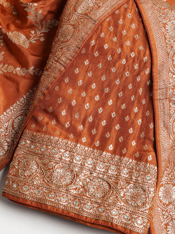 Banarasi Art Silk Unstitched Suit With Dupatta