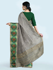 Plain Zari Border Art Silk Saree