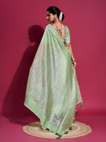 Zari Booti Woven Organza Woven Saree