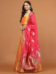 Banarasi Unstitched Choli With Lehenga & Dupatta