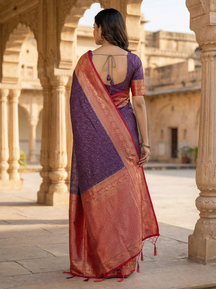 Plain Crepe Saree