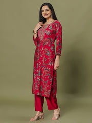 Digital Printed Muslin Kurti With Pants