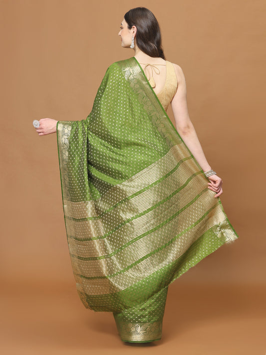 Zari Border Art Silk Woven Saree