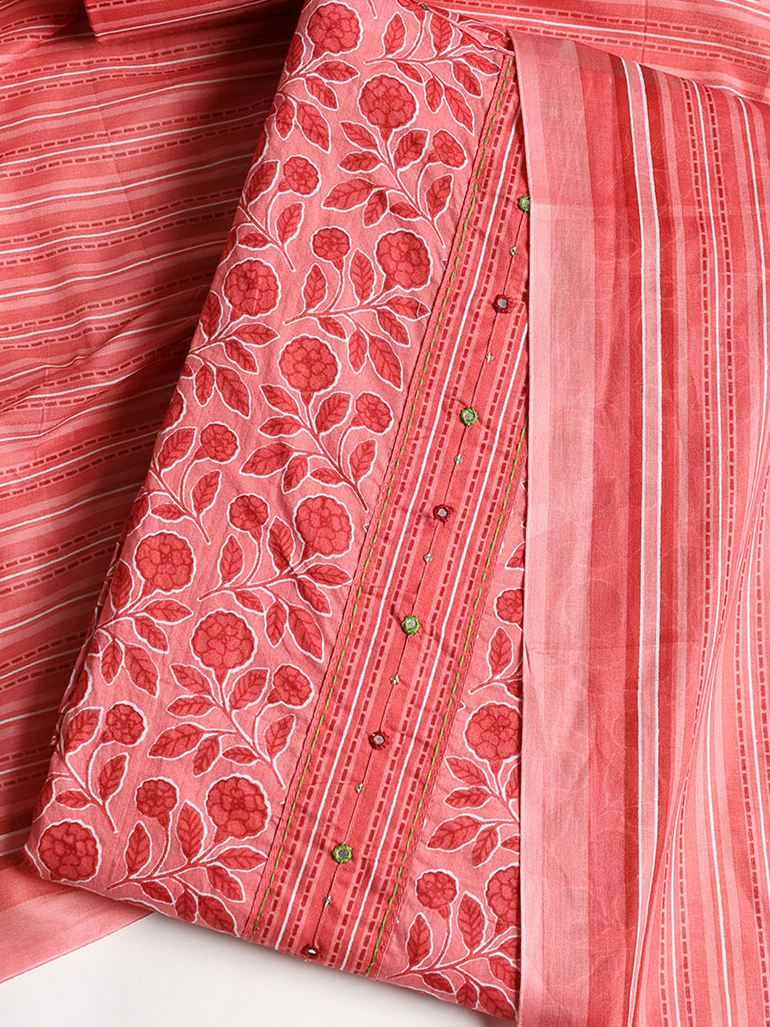 Printed Cotton Printed Unstitched Suit With Dupatta