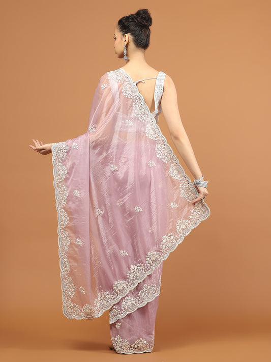 Stone Work Organza Saree