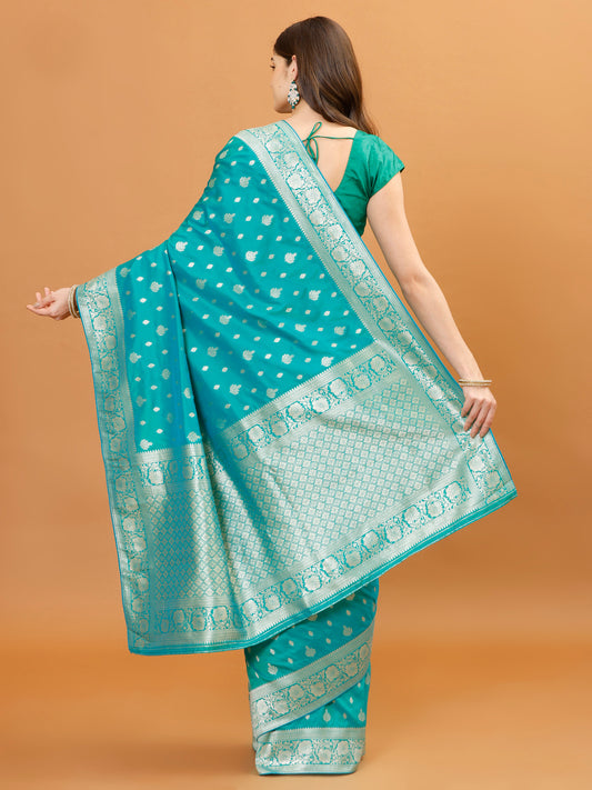 Zari Border Banarasi Woven Saree