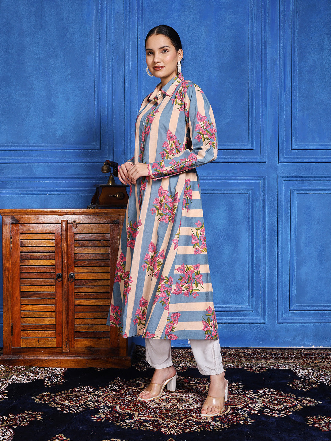 printed Cotton Blend Kurta