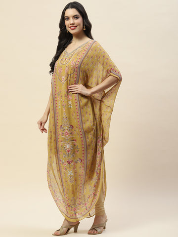 Digital Print Georgette Kaftan Kurta