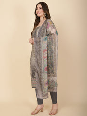 Printed Muslin Unstitched Suit Piece With Dupatta