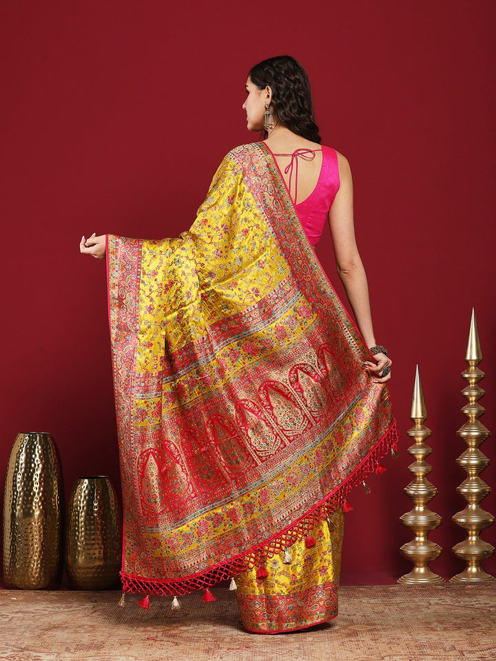 Woven Design Satin Saree