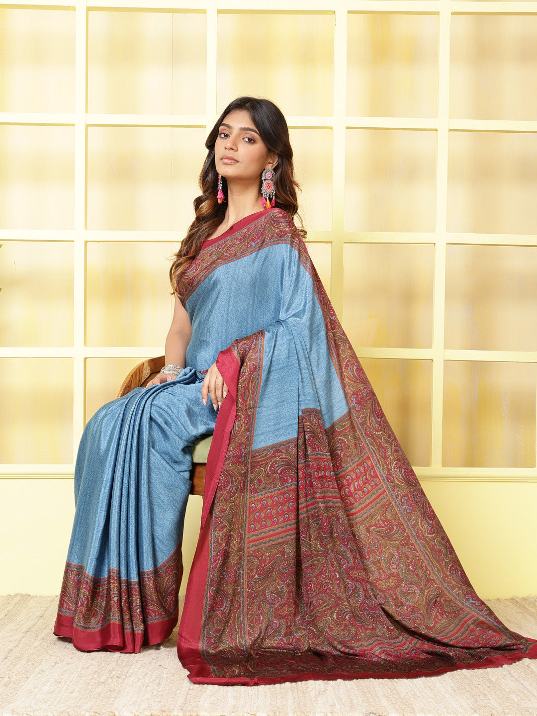 Digital Printed Crepe Saree