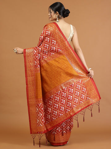 Patola Printed Tussar Woven Saree