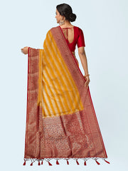 Zari Jaal Woven Art Silk Saree