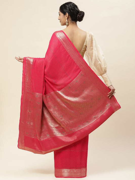 Stone Booti Woven Chiffon Saree