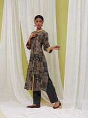 Printed Cotton Kurta With Pants