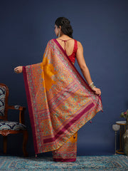 Digital Printed Art Silk Unstitched Suit With Pant & Dupatta