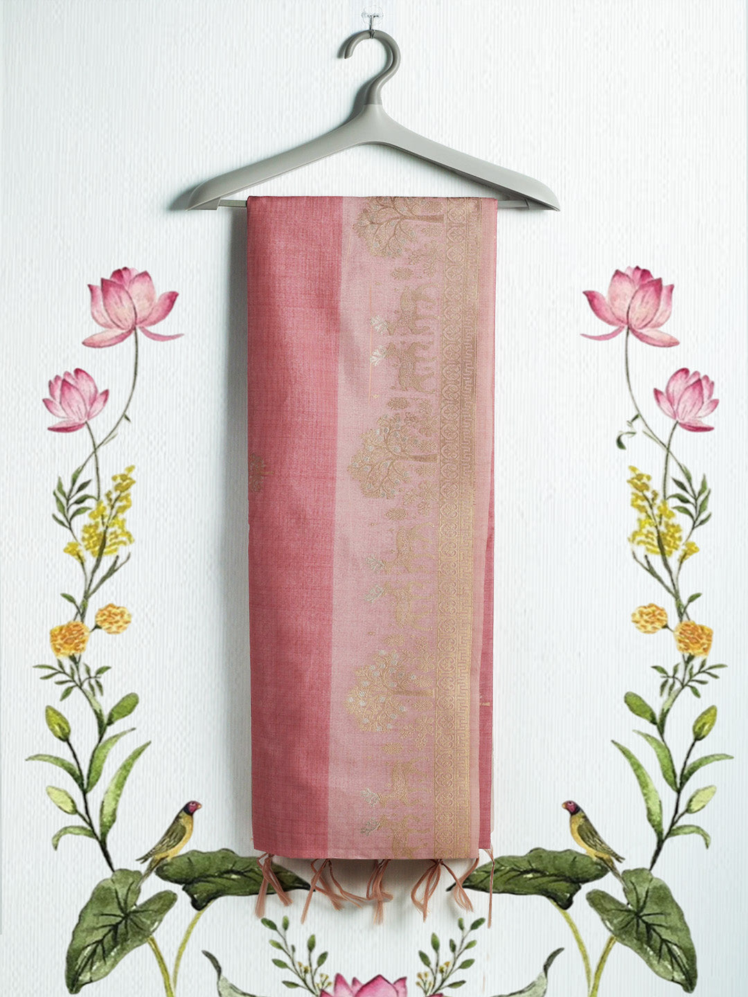 Embroidered Tussar Saree