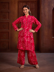 Printed Crepe Kurta With Pants