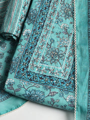 Printed Cotton Blend Unstitched Suit With Dupatta