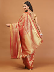 Zari Jaal Brocade Handloom Woven Saree