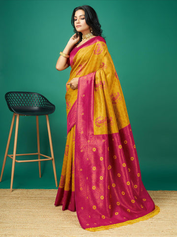 Zari Border Woven Handloom Saree