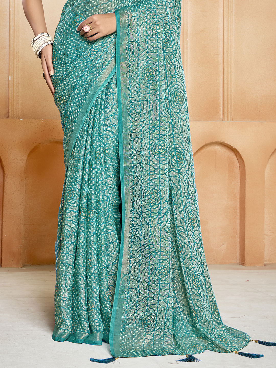Digital Printed Chiffon Saree