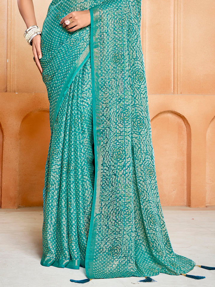 Digital Printed Chiffon Saree