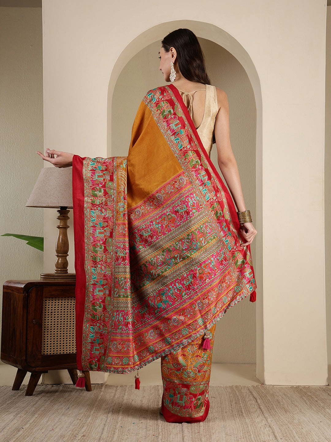 Digital Printed Art Silk Saree