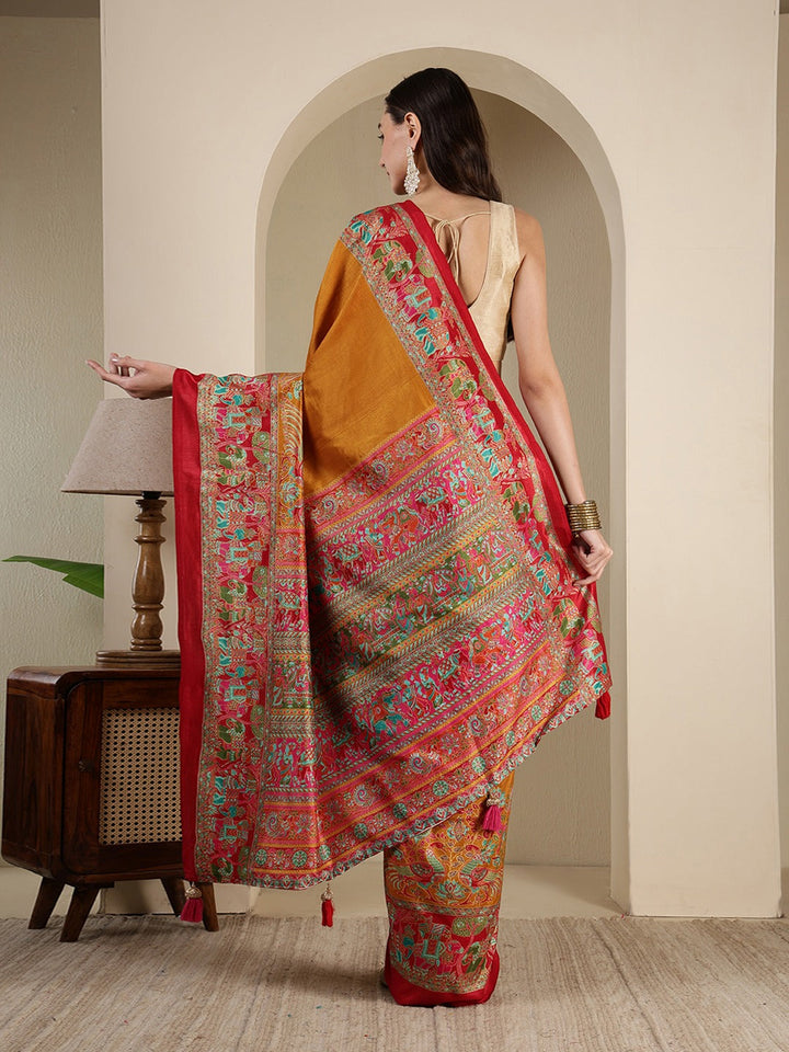 Digital Printed Art Silk Saree