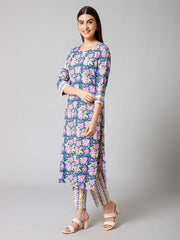 Printed Cotton Kurta Set