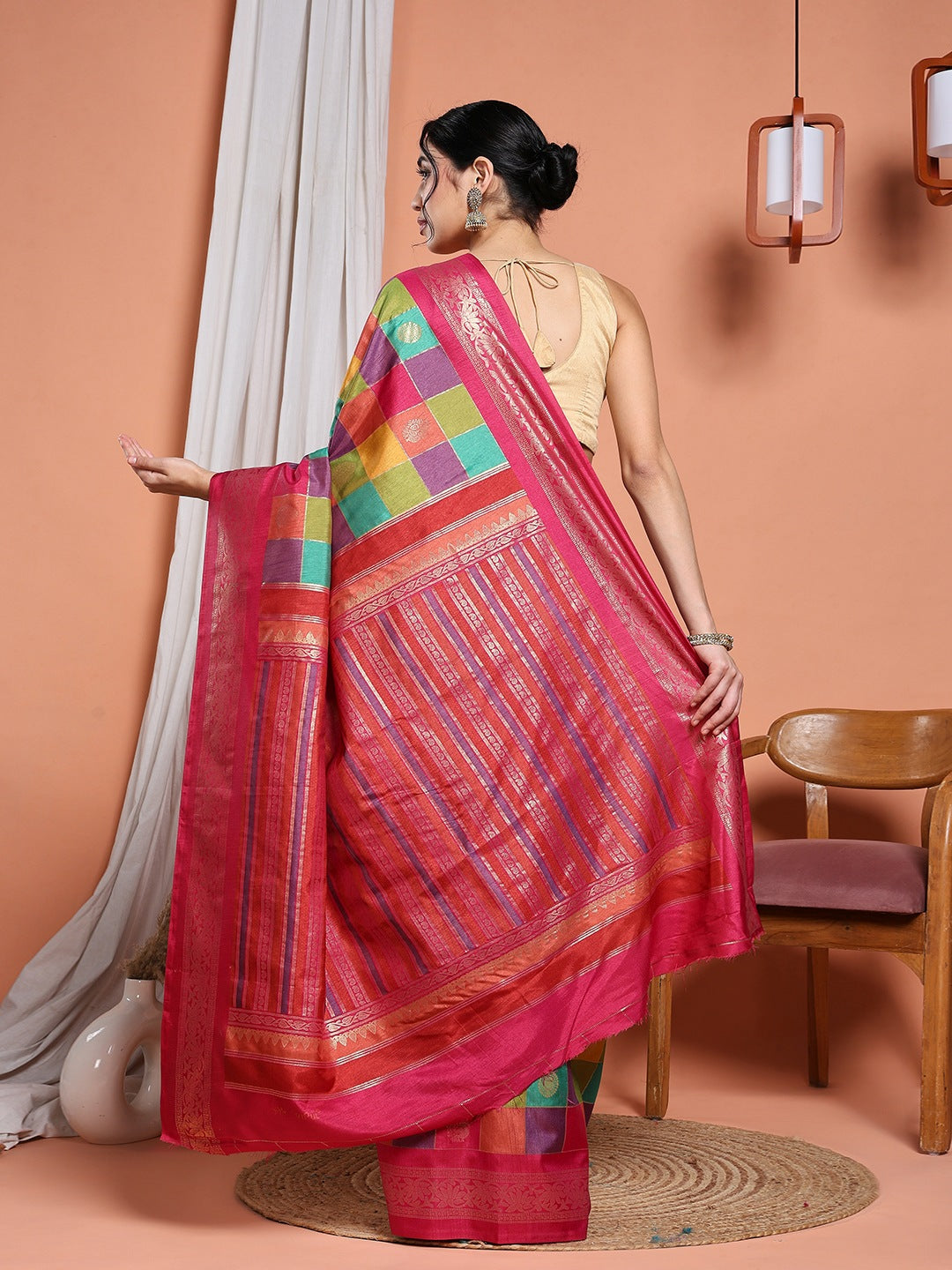 Digital Printed Art Silk Saree