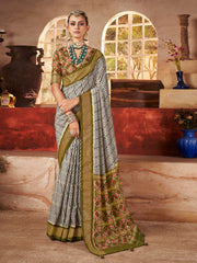 Digital Printed Art Silk Saree