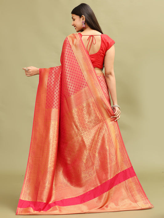 Zari Jaal Woven Handloom Saree