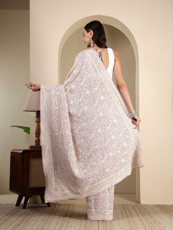 Embroidered Georgette Saree
