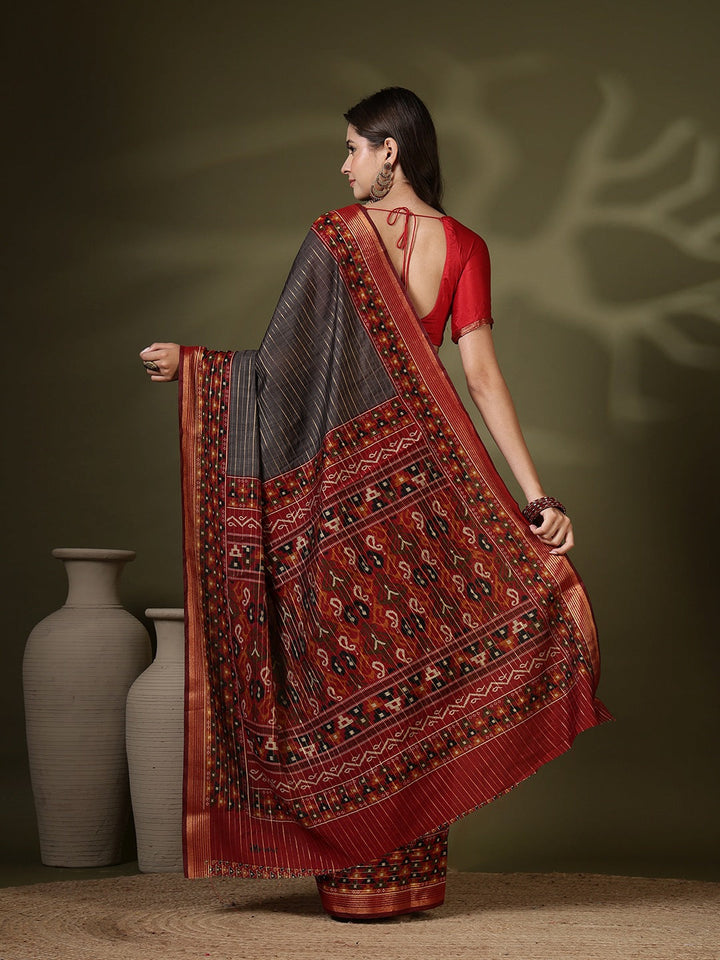 Digital Printed Art Silk Saree