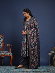 Printed Cotton Kurta With Pant & Dupatta