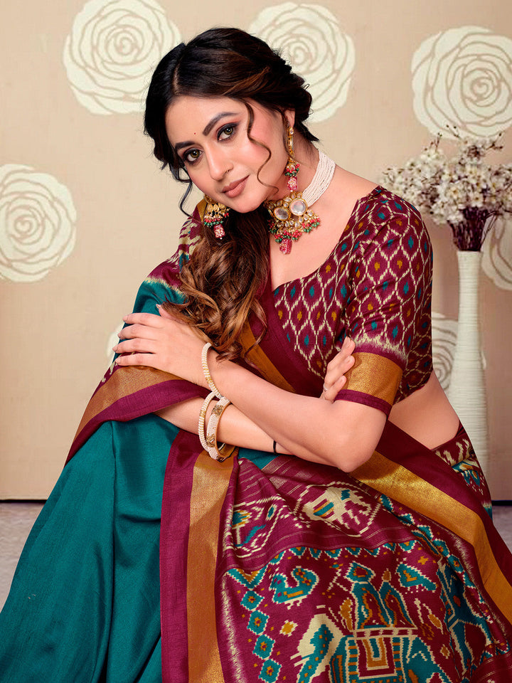 Printed Art Silk Saree