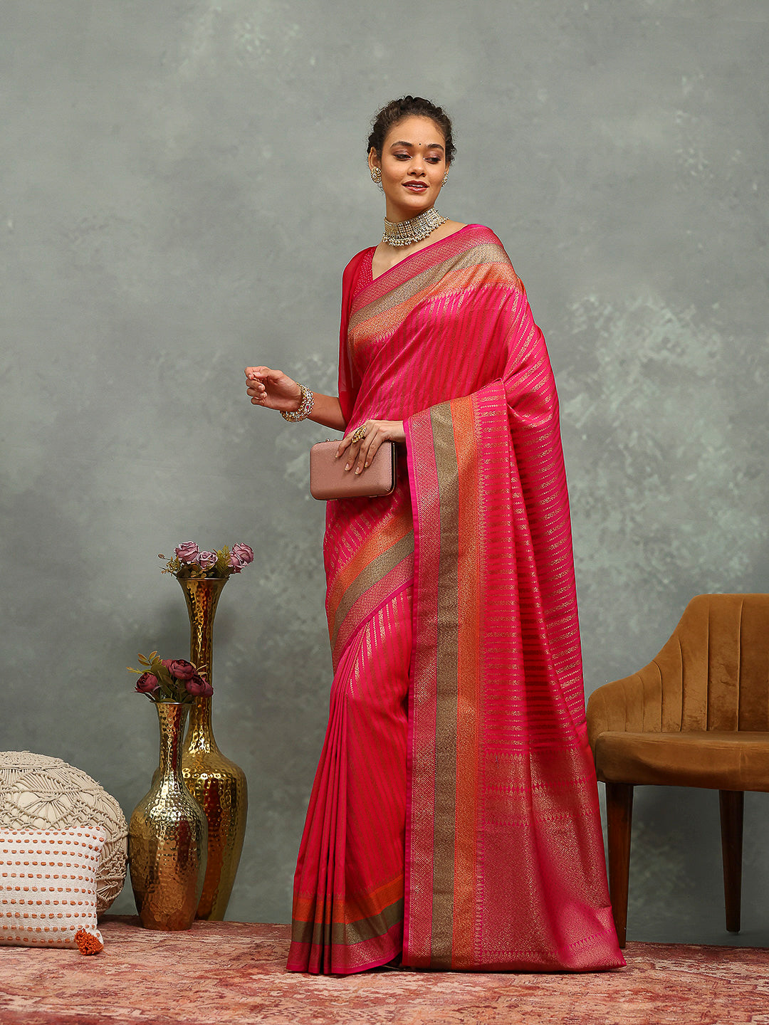 Wovn Border Art Silk Saree