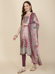 Printed Muslin Unstitched Suit Piece With Dupatta