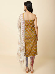 Printed Cotton Unstitched Suit Piece With Dupatta