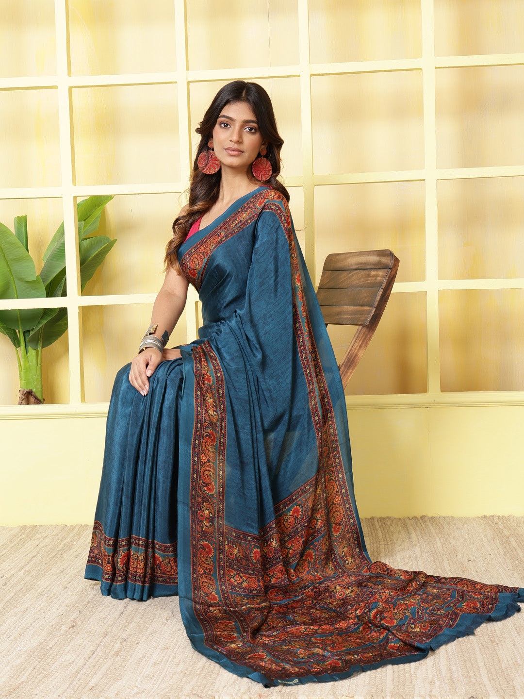 Digital Printed Crepe Saree