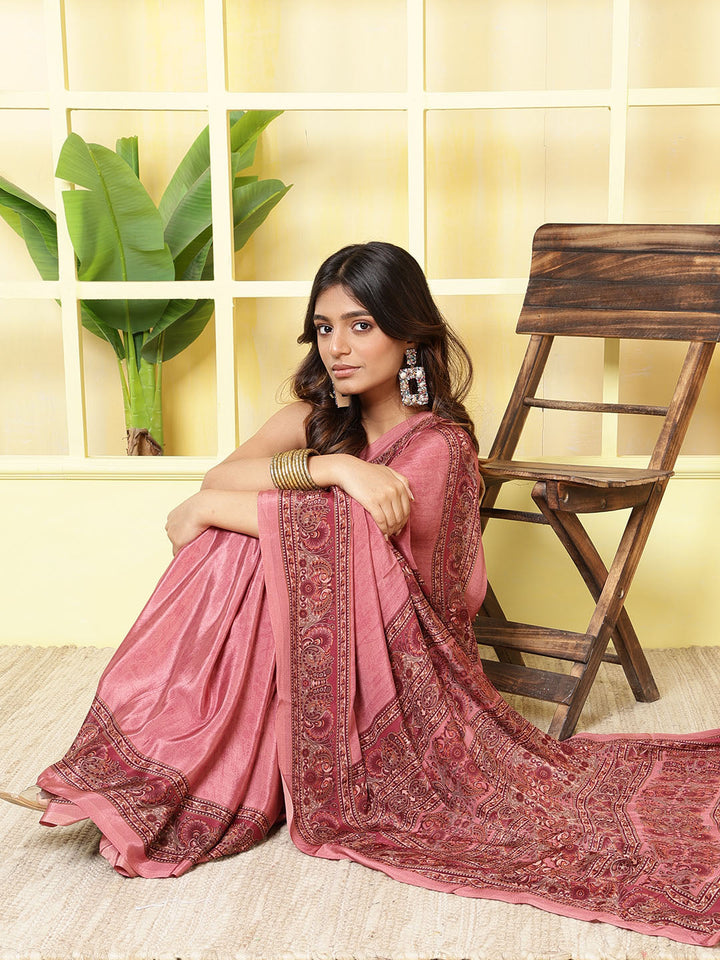 Digital Printed Crepe Saree