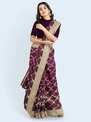 Zari Jaal Art Silk Woven Saree