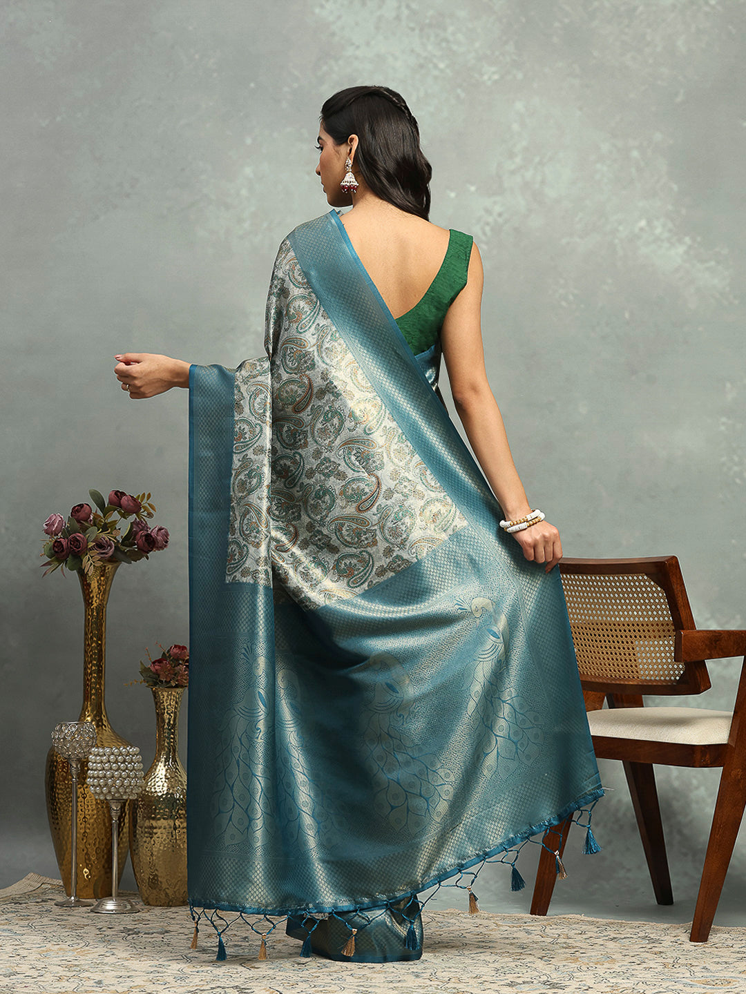 Digital Printed Art Silk Saree