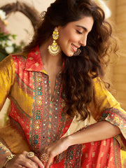 Embroidered Crepe Kurti With Plazzo