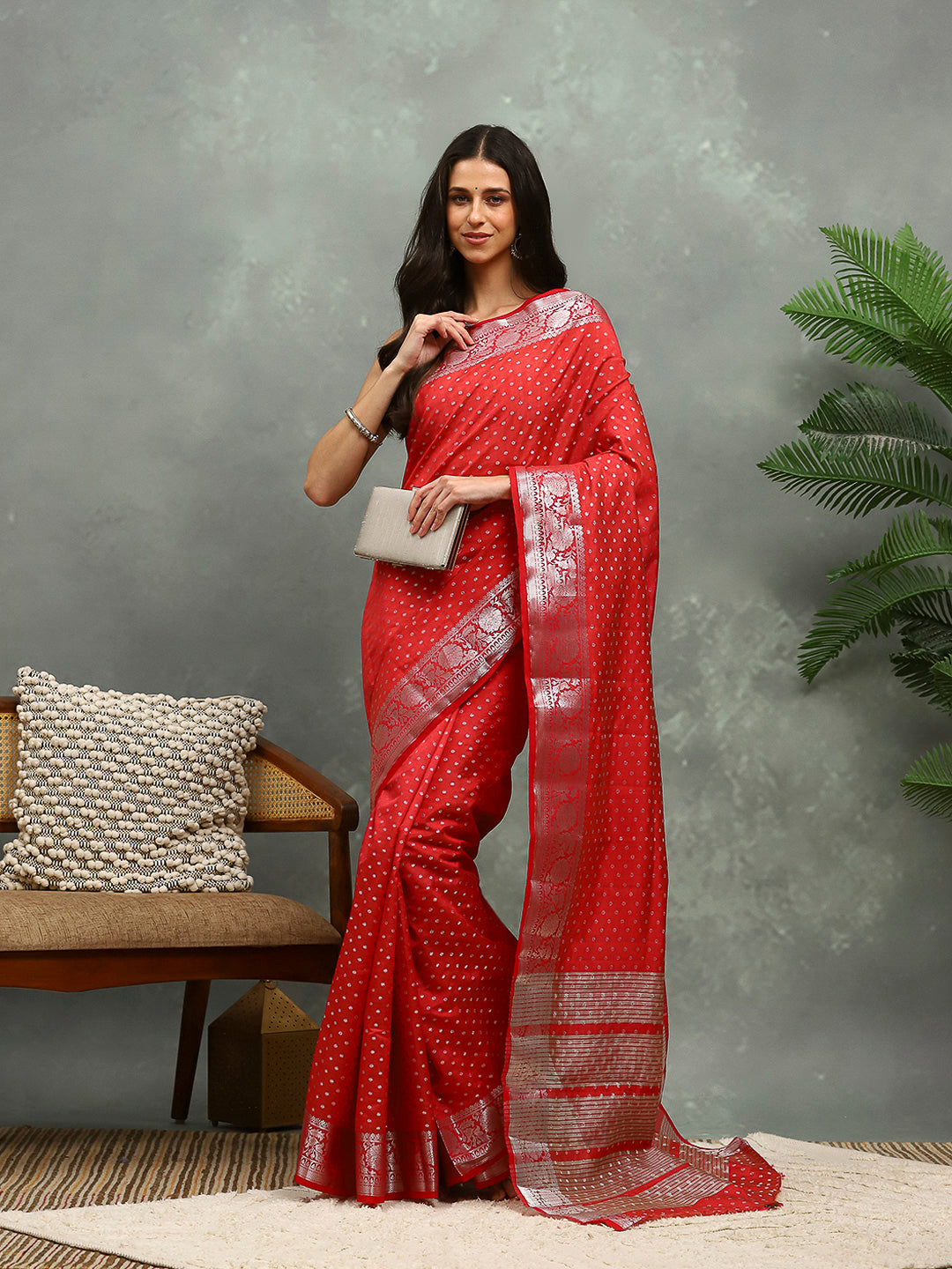 Zaari Border Art Silk Saree