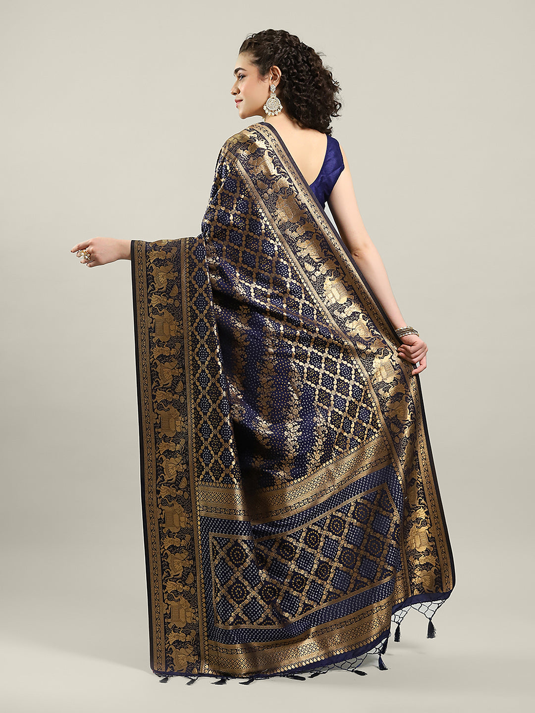 Zari Jaal Art Silk Woven Saree