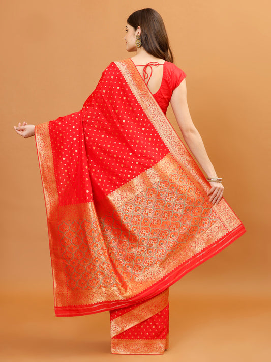 Zari Border Banarasi Woven Saree